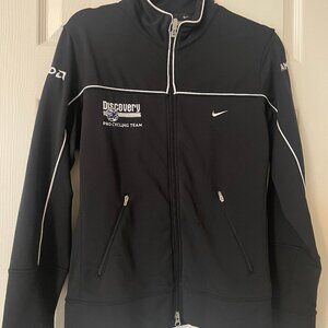 Womens Nike Discover Channel Pro Cycling Team Warm Up Jacket/Track Jacket